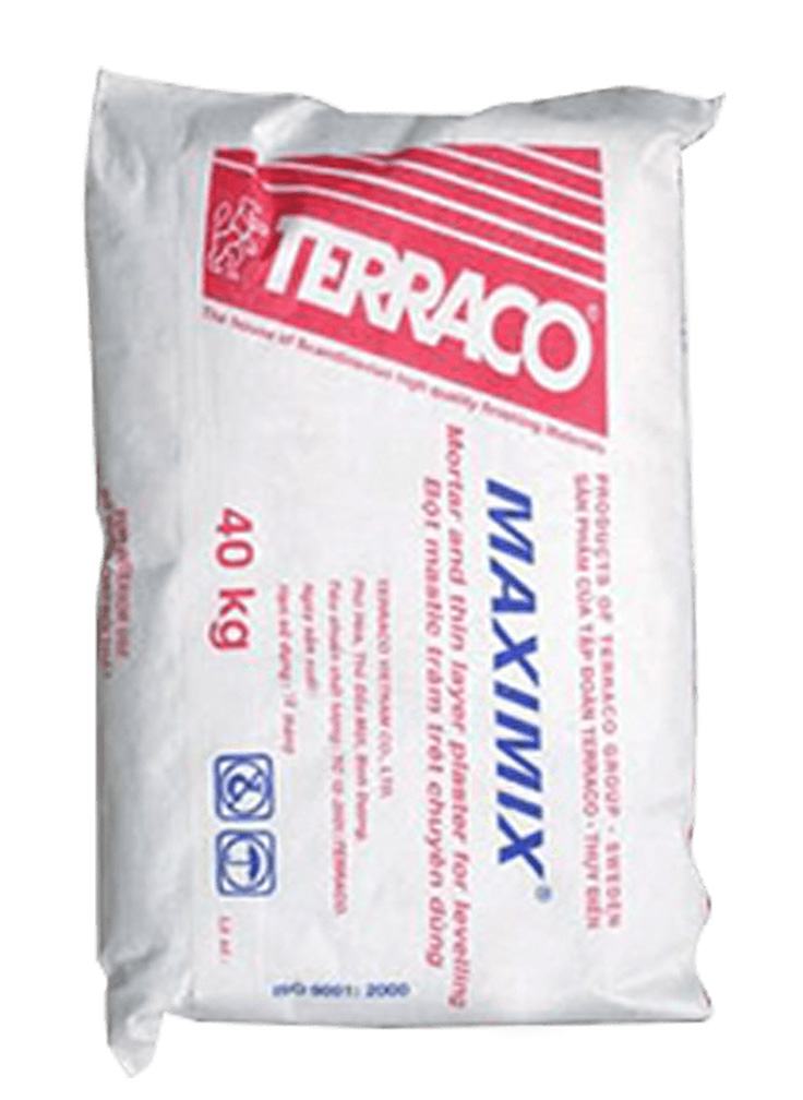 Bột Mastic ngoại thất Terraco Maximix Ext trắng Bột Mastic ngoại thất Terraco Maximix Ext trắng