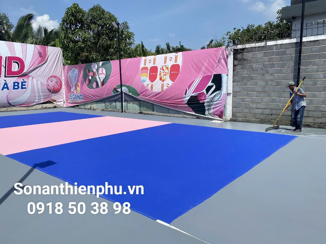 Sơn sân pickleball ngoài trời