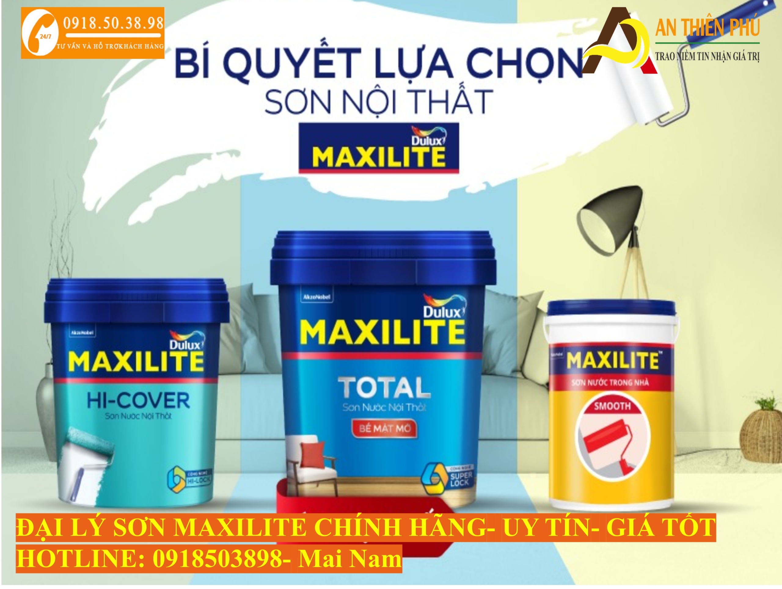 Sơn Nước Trong Nhà Maxilite Hi-Cover 15L