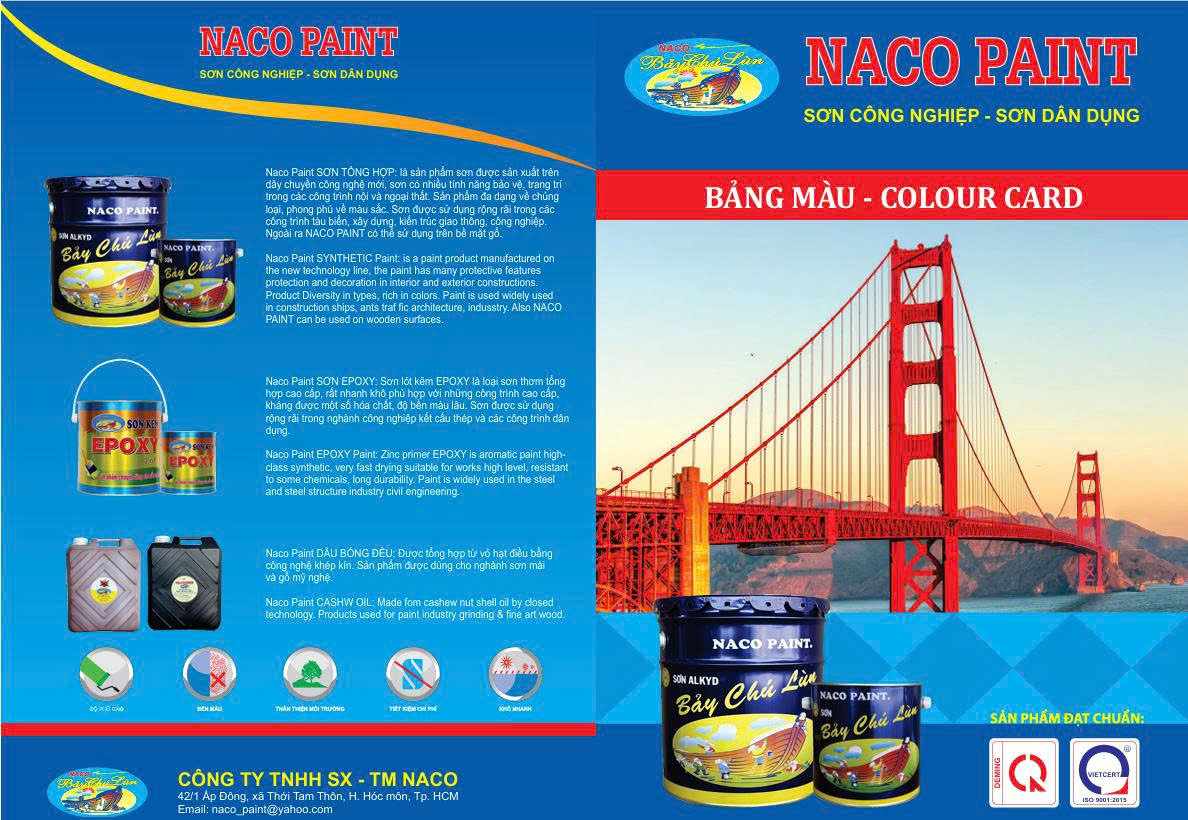 Bảng màu sơn dầu Naco