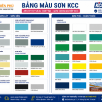 bảng màu sơn epoxy kcc