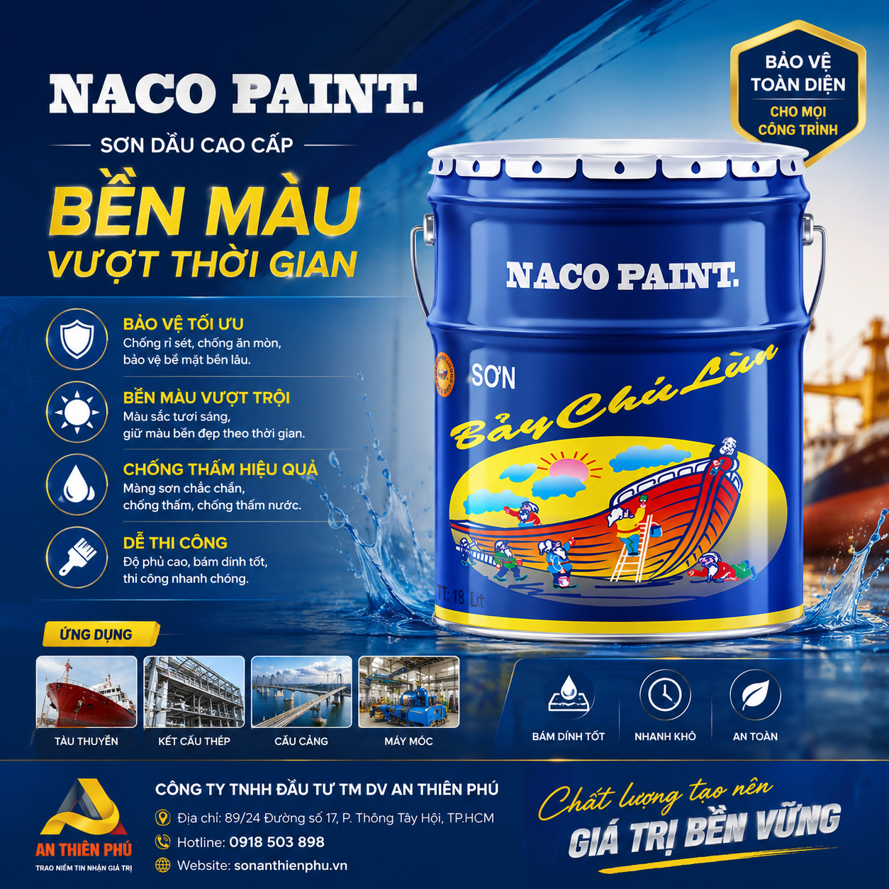 Sơn dầu Naco chính hãng