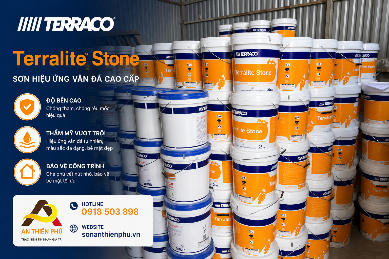 Đại Lý Sơn Giả Đá Terraco Terralite Stone Giá Tốt Tại TP.HCM