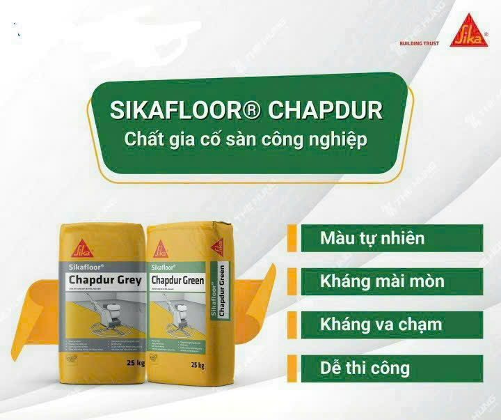 bột xoa nền tăng cứng bề mặt sikafloor chapdur