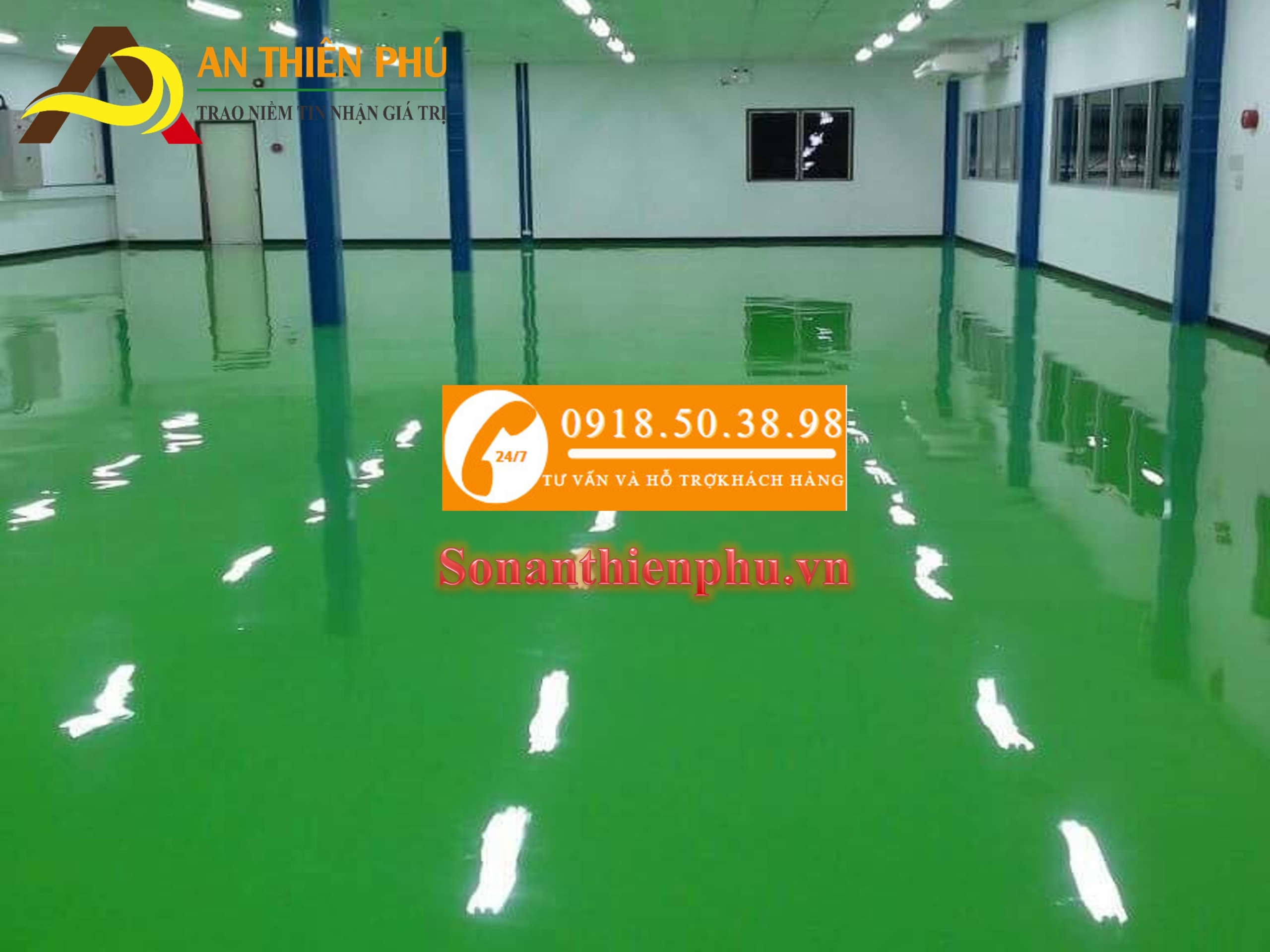 Thi công sơn Epoxy Cadin nhà xưởng
