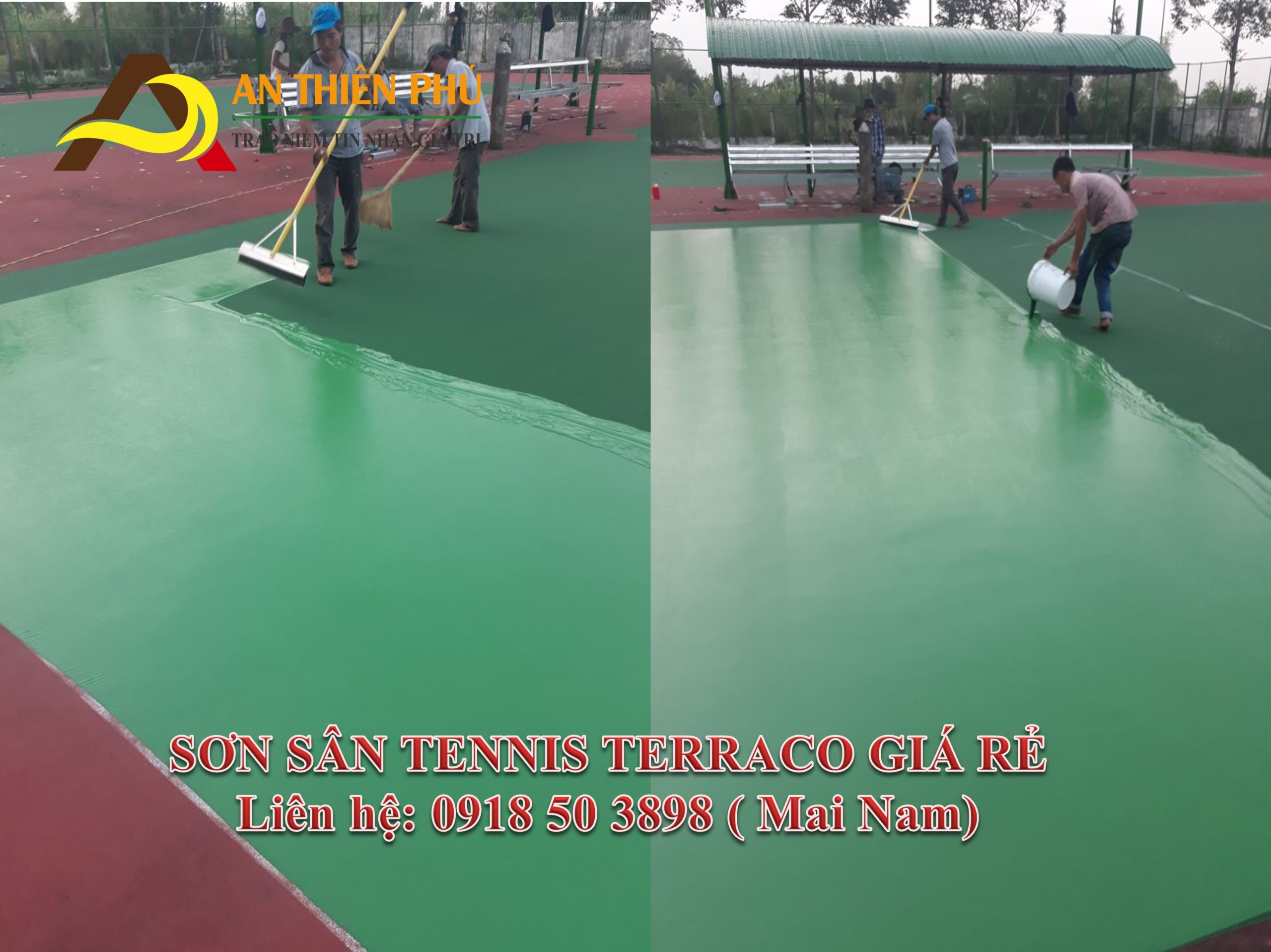 Thi công sơn sân Tennis uy tín