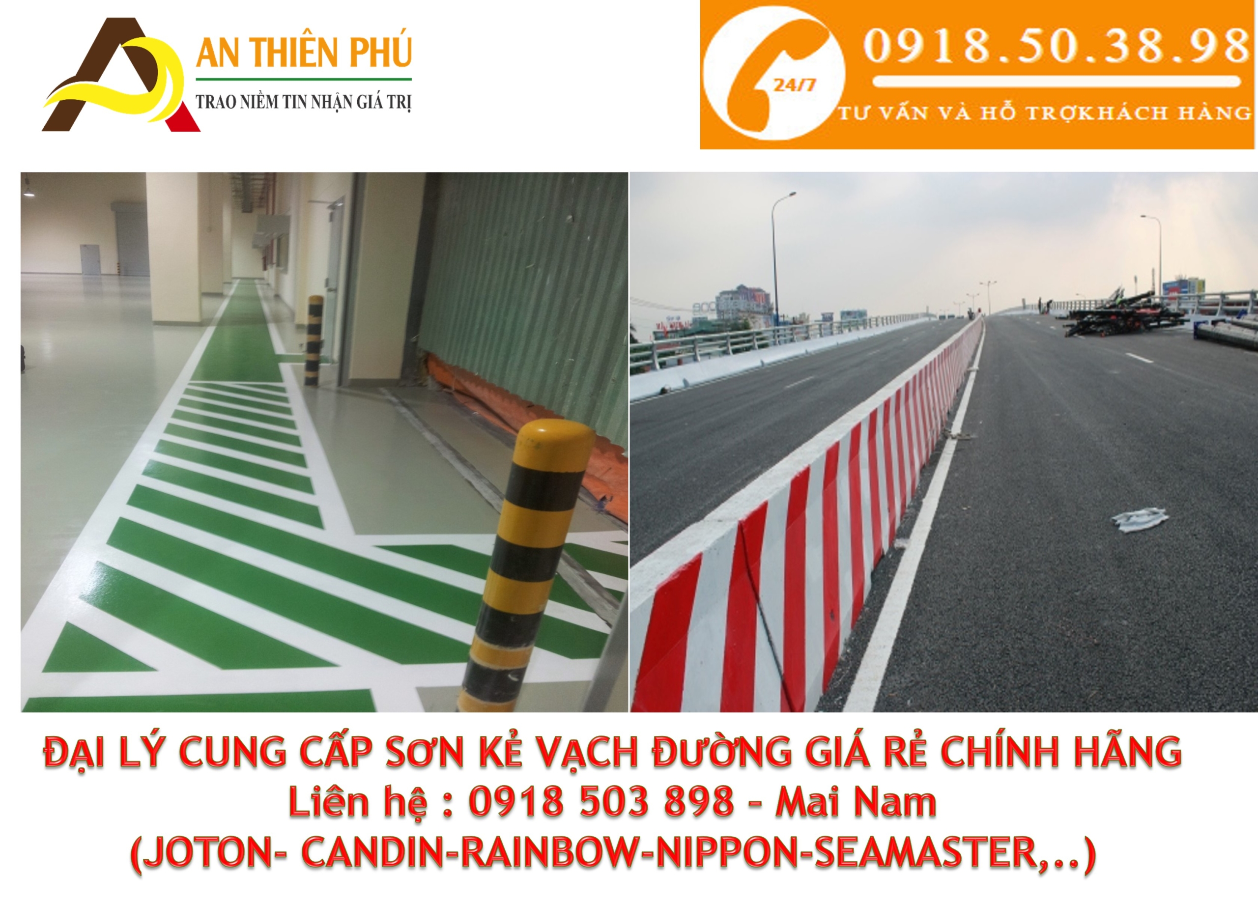 Đại lý sơn kẻ vạch Cadin chính hãng