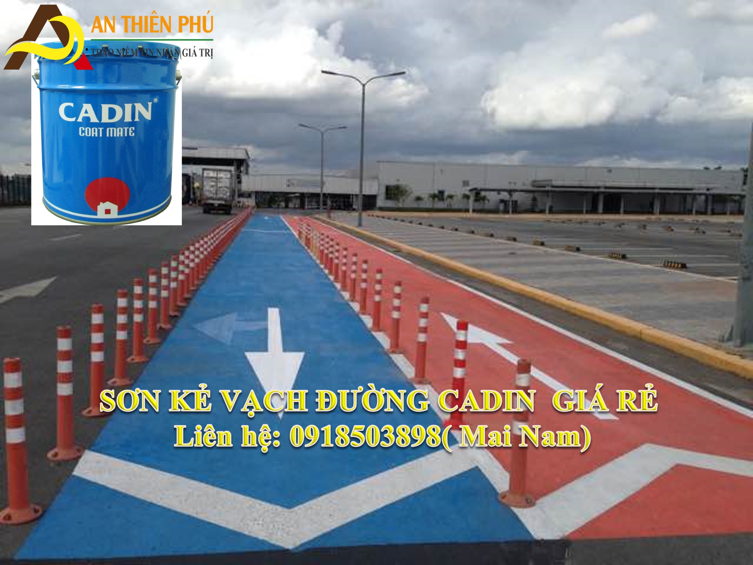 Đại lý sơn kẻ vạch Cadin giá rẻ từ nhà máy